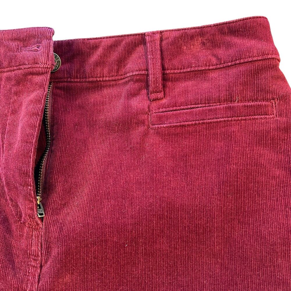 Talbots Burgundy Corduroy Mini Skirt Size 6 Preppy Cotton Stretch Hipster EUC - Picture 5 of 9